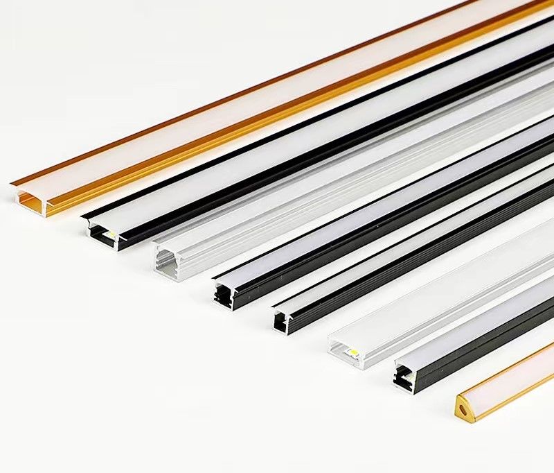 CE RoHS LED Alüminyum Profil Lineer Işık Şeffaf Sütlü Kapak Uç Kapakları Klipsler Kabin Altında Raf