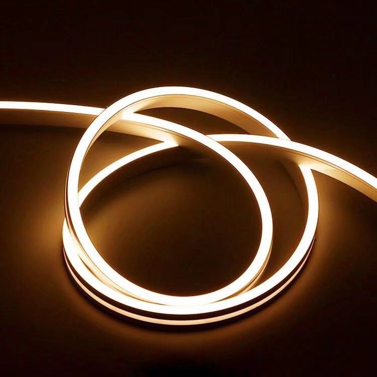 Silikon Su Geçirmez Esnek LED Neon Şerit Işık IP67 Sıcak Soğuk Beyaz DC 12 / 24V Dış Mekan İç Mekan Dekoru İçin