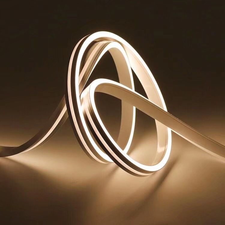 Silikon Su Geçirmez Esnek LED Neon Şerit Işık IP67 Sıcak Soğuk Beyaz DC 12 / 24V Dış Mekan İç Mekan Dekoru İçin