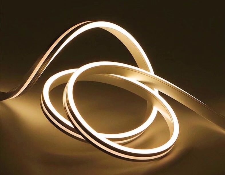 Silikon Su Geçirmez Esnek LED Neon Şerit Işık IP67 Sıcak Soğuk Beyaz DC 12 / 24V Dış Mekan İç Mekan Dekoru İçin