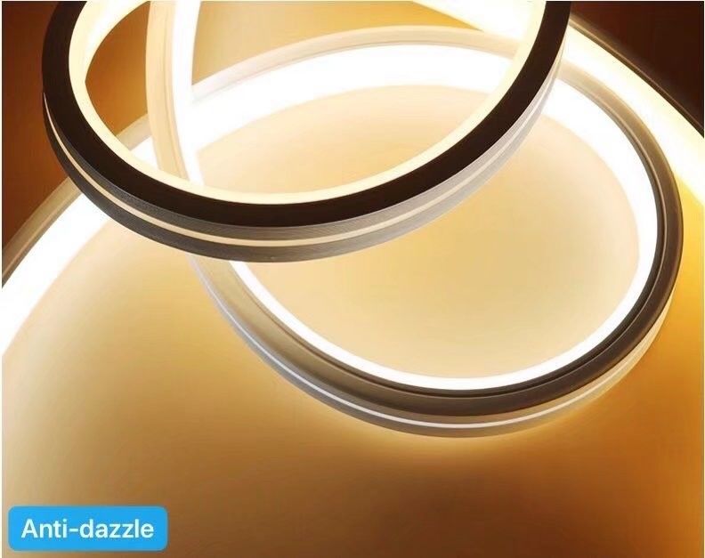 Led neon ışık lekelenme yok ışık kapalı dekor 24V 12V silikon flexibel şerit ışık