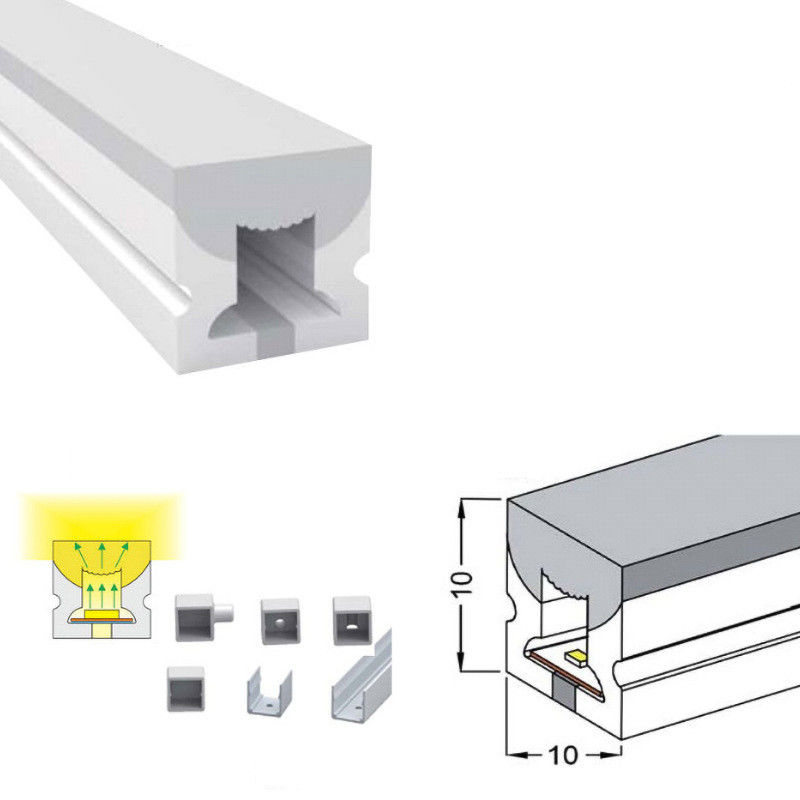 led flexibel neon ışıkları 24V klipler mıknatıslar 3000K şerit lineer ışıklar kurun neon led
