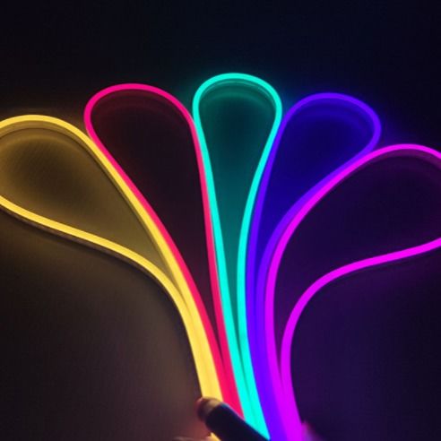 6x12mm Yumuşak LED Neon Esnek Şerit 12V Mavi kırmızı pembe renkli Dar Dekorasyon IP65