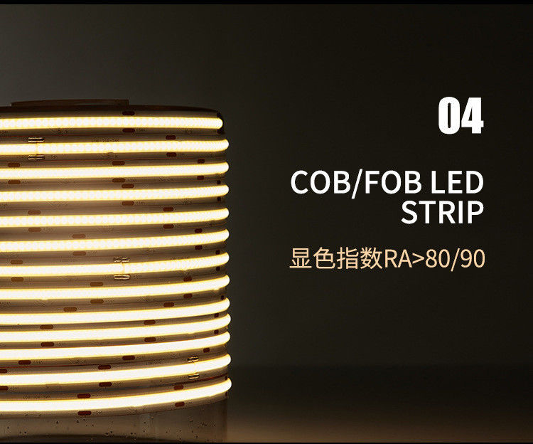 480leds/M LED Şerit COB 12V Yüksek Yoğunluk 4000K 10W Ev Dekorasyonu