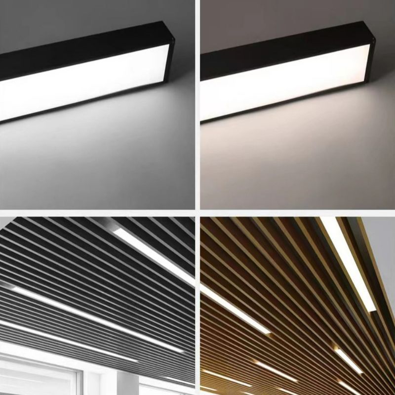 Yatak Odası LED Lineer Asılı Işık Lineer Sarkıt Aydınlatma Siyah Kapalı Dekor 3000K 5000K 35W