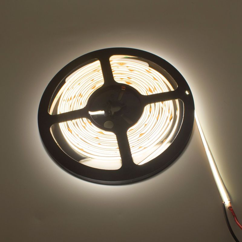Yüksek Yoğunluklu 320 Led/M Esnek 24V COB LED Şerit Işık esnek 10W sıcak beyaz